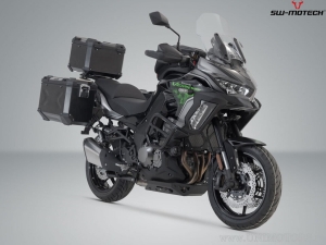 Set TRAX ADV negru (topcase +2x sidecase + suporti PRO + STREET RACK) - 158.0L - Kawasaki Versys 1000 / 1000S ('18-) - SW-Motech