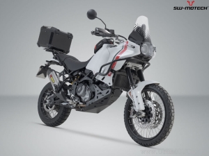 Set TRAX ADV negru (topcase + ADVENTURE-RACK + adaptor + blocator) - 38.0L - Ducati DesertX ('22-) - SW-Motech