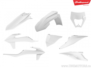 Set witte kunststof - KTM EXC 150 TPI / EXC 300 TPI / EXC-F ('20-'22) / EXC-F 350 ie 4T Sixdays ('20-'21) - Polisport