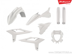 Set witte plastic - Beta RR 50 Enduro Kleur Rood / RR 50 Motard Kleur Zwart / RR 50 Motard Track Kleur Zwart - Polisport