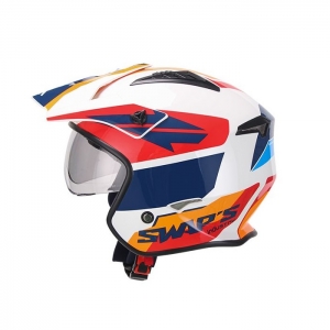 SIFAM - Capacete aberto S-LINE S769 TROOPER - branco / vermelho / azul [S]