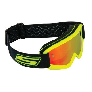 SIFAM - Offroad Brille JUNIOR ECO - FLUORESZIEREND GELB [Iridium Visier] [KINDERBRILLE]