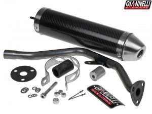 Silenciador de carbono - Giannelli Enduro 2T - Yamaha DT 50 R / DT 50 X SM / Malaguti XTM / XSM 50 / MBK X-Limit 50 2T