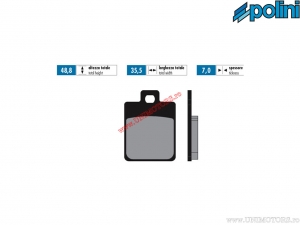 Sintered Rear Brake Pads (35.5x48.8x7mm) - 1742014.S - Polini