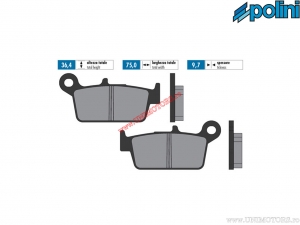 Sintered rear brake pads (75x36.4x9.7mm) - 1742087.S - Polini