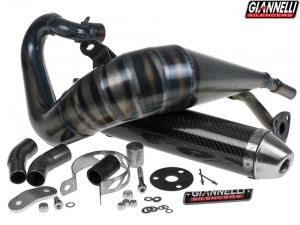 Sistem complet evacuare Giannelli Enduro 2T - Yamaha DT 50 R Enduro / DT 50 X SM / Malaguti XTM / XSM 50 2T - finala carbon