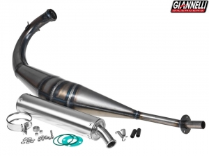 Sistema completo de escape Giannelli Street - Cagiva Planet 125 ('97-'03) / Raptor 125 ('04-'07) - final de aluminio