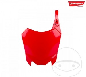 Soporte de placa de matrícula Polisport rojo - Honda CRF 110 F ('13-'21) / Honda CRF 125 F 17/14 pulgadas ('14-'18) - JM