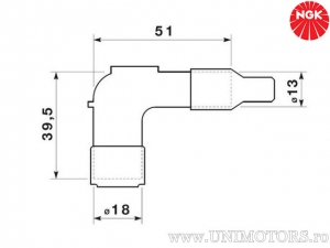 Spark plug pipe LB05EPK - Aprilia Scarabeo 50 2T DD / Scarabeo 50 2T DD KAT / Scarabeo 50 2T TT / Sport City 50 2T One - NGK