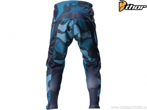 Spodnie enduro / cross Sector Camo (niebieski) - Thor