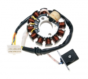 Statore alternatore con 11 bobine - GY6-125-150 4 tempi 125-150cc / Adly / Baotian / Ering / Flex / SYM 4 tempi 125-150cc - 101 