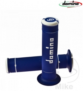 Stuurgreep set A240 blauw wit Domino D: 22 mm L: 125 mm gesloten - JM