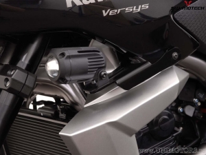 Suport far ceata set - otel - culoare: negru - Kawasaki Versys 650 ('09-'14) - SW-Motech