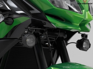 Suport far ceata set - otel - culoare: negru - Kawasaki Versys 650 ('14-'21) - SW-Motech