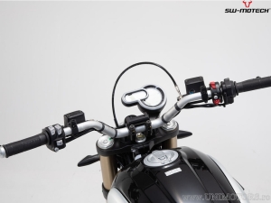 Suport GPS ghidon cu QUICK-LOCK si culoare neagra - Ducati Scrambler 1100 Sport ('17-) - SW-Motech