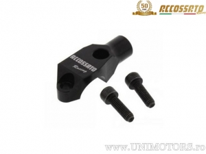 Supporto leva freno/frizione con montaggio specchio nero M8x1.25mm per lato destro manubrio 22mm (7/8 pollici) - Accossato