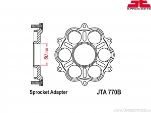 Supporto pignone posteriore - JTA 770B - JT