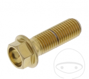 Surub cap hexagonal Pro Bolt M10 x 1.25 x 30 mm inox A4 auriu - JM