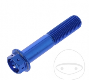 Surub cap hexagonal Pro Bolt M10 x 1.25 x 50 mm aluminiu Racing albastru - JM