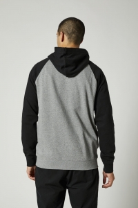 Sweat à capuche décontracté avec fermeture à glissière Fox Emblem Raglan Fleece [Gris]: Taille - XL