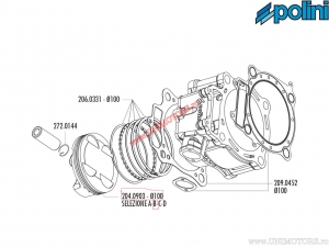 Tłok (średnica 100mm / wymiar B) - Honda CRF 450 - Polini