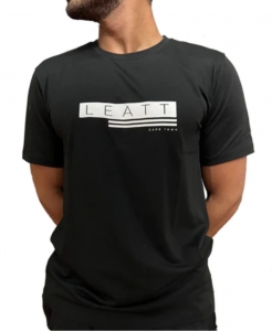 T-Shirt Leatt Schwarz/Weiß Logo: Größe - L