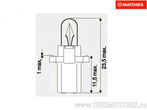 T5 B8.3D 12V 1.2W Base de Bombilla - JM