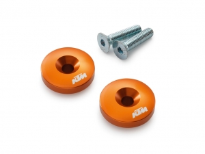 Tampas de guidão (alumínio) KTM 125 Duke / 200 Duke / RC 125 ('17-'19) / 250 Duke ('15-'18) / 250 Duke ABS / RC 390 ABS ('16) 