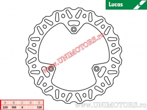 Tarcza hamulcowa przednia MST318EC sztywna - Lucas TRW