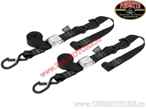 Tie-down straps / motorcycle transport - Powertye 38mm (black) - Powertye