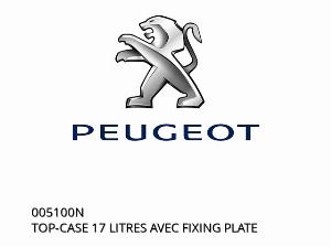 TOP-CASE 17 LITRES WITH FIXING PLATE - 005100N - Peugeot