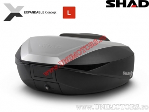 Topcase (caja superior) - SH59X - expandible (46-58L) (aluminio / plástico - negro) - Shad