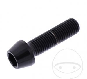 Tornillo de tapa cónica redonda Pro Bolt M10 x 1.25 x 35 mm acero inoxidable A4 negro - JM