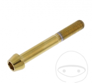 Tornillo de tapa cónica redonda Pro Bolt M10 x 1.25 x 75 mm acero inoxidable A4 dorado - JM