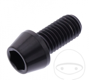 Tornillo de tapa cónica redonda Pro Bolt M10 x 1.50 x 20 mm acero inoxidable A4 negro - JM