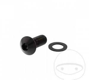 Tornillo de tapa de perno Pro Bolt M10 x 1.25 x 25 mm acero inoxidable A4 negro - JM