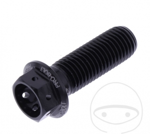 Tornillo de tapa hexagonal Pro Bolt M10 x 1.25 x 30 mm Aluminio Racing Negro - JM