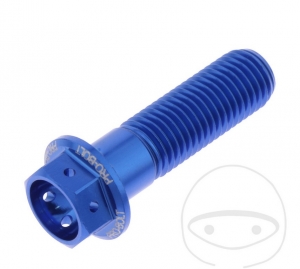 Tornillo de tapa hexagonal Pro Bolt M10 x 1.25 x 35 mm aluminio Racing azul - JM