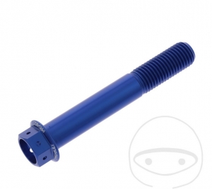 Tornillo de tapa hexagonal Pro Bolt M10 x 1.25 x 65 mm aluminio Racing azul - JM