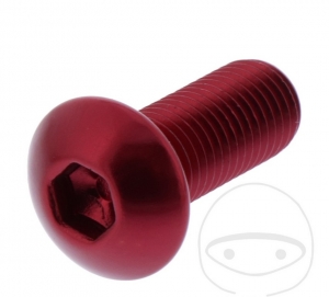 Tornillo tapa Pro Bolt M10 x 1.25 x 25 mm aluminio rojo - JM