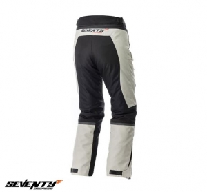 Touring Motorcycle Pants Unisex Seventy Spring/Winter Model SD-PT1S Color: Black/Grey (Short Version SD-PT1) - Black/Grey, M