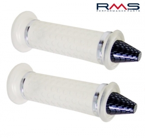 Transparent handlebar grips with carbon tip - RMS