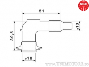 Tube de bougie LB05FG - Generic XOR 50 / XOR 50 2 / XOR 50 2 Stroke / XOR 50 Competition / KSR-Moto XOR2 50 Competition - NGK