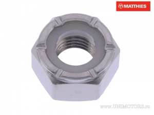 Tuerca autoblocante Pro Bolt M10 x 1.25 mm acero inoxidable A4 plata - JM