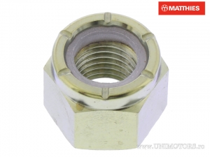 Tuerca autoblocante Pro Bolt M12 x 1.50 mm titanio dorado - JM