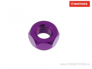 Tuerca de Aluminio Violeta Pro Bolt M6 x 1.00 mm - JM