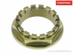 Tuerca de eje M38 x 1.50 mm titanio dorado - JM