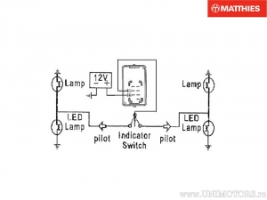 Turn signal relay - Suzuki AN 250 / GSF 1250 / GSR 750 / GSX 1300 / GSX-R 750 / GZ 250 / SV 1000 / VL 125 / VLR 1800 - JM