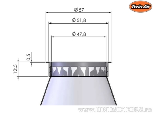 Twin Air Fuel Filter - for Acerbis Tank - JM