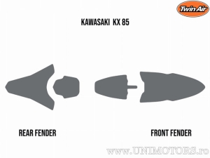 Twin Air Schmutzabweisendes Schaumstoff-Set - Kawasaki KX 85 I C 17/14 Zoll ('14-'21) / Kawasaki KX 85 II D 19/16 Zoll ('14-'21)